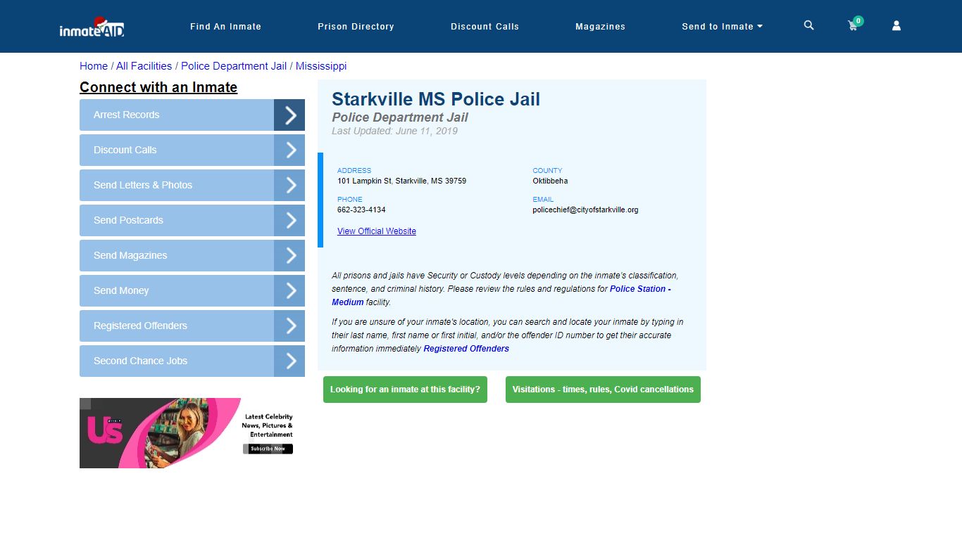 Starkville MS Police Jail & Inmate Search - Starkville, MS