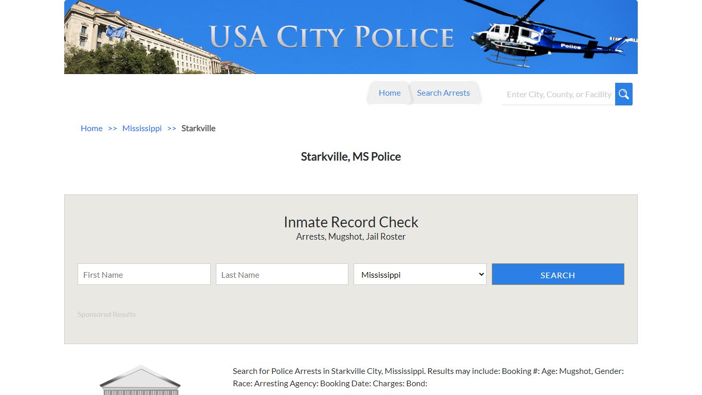 Starkville, MS Police | Jail Records